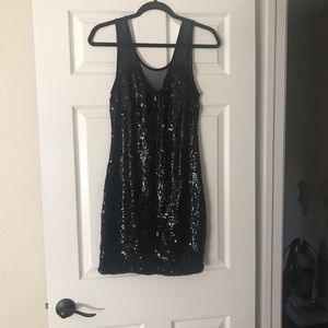 ASTR Sexy Black Dress with Sequins. Size Medium